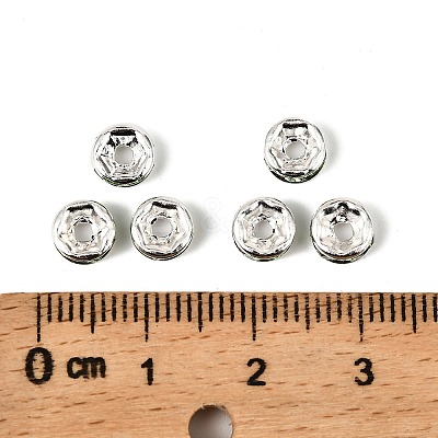 Brass Grade A Rhinestone Spacer Beads RB-A014-Z6mm-07S-1