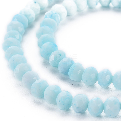 Opaque Baking Paint Glass Beads Strands EGLA-N006-009A-A-1