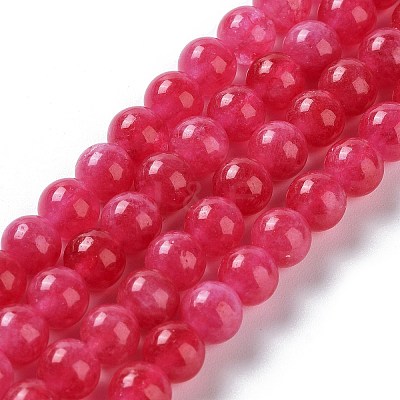 Dyed Natural Malaysia Jade Beads Strands X-G-G021-02A-08-1