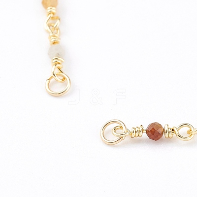 Natural Multicolor Tourmaline Handmade Beaded Chains Bracelet Making AJEW-JB00907-02-1