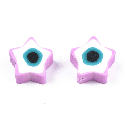 Handmade Polymer Clay Beads CLAY-T019-09F-1