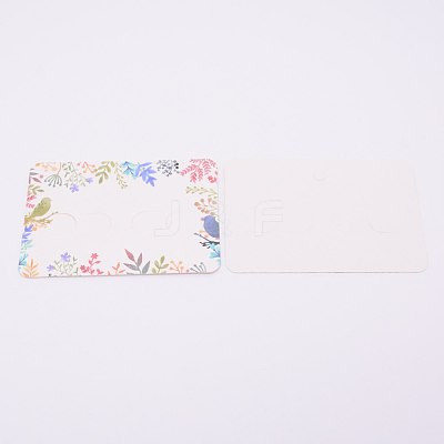 White Cardboard Hair Clip Display Cards DIY-WH0209-19-1
