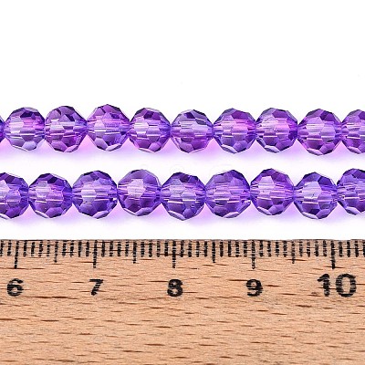 Baking Paint Transparent Glass Beads Strands DGLA-A035-T6mm-A11-1