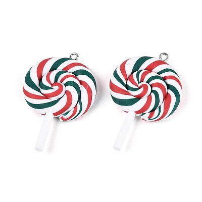 Handmade Polymer Clay Pendants CLAY-N013-30B-02-1