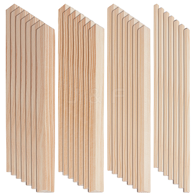 24Pcs 4 Styles Triangle Wood Sticks DIY-OC0012-47B-1