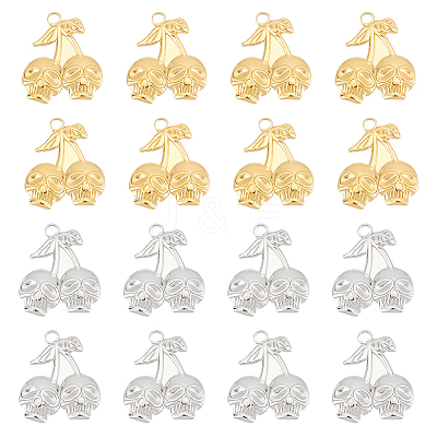 16Pcs 2 Colors Ion Plating(IP) 304 Stainless Steel Pendants STAS-UN0045-02-1