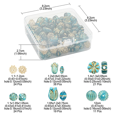 6 Style Plating Acrylic Beads PACR-FS0001-01-1