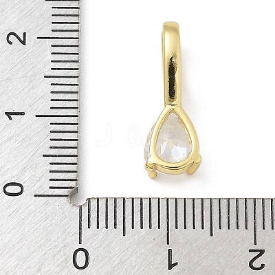 Brass Micro Pave Cubic Zirconia Pendants X-KK-U050-05G-02-1