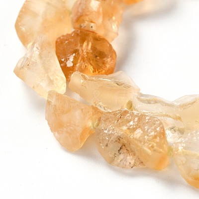 Rough Raw Heated Natural Citrine Beads Strands G-G010-13-1