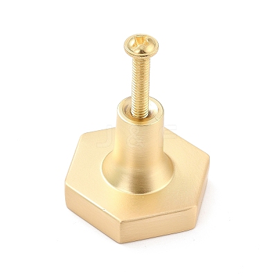 Hexagon with Grid Pattern Brass Box Handles & Knobs LS-DIY-P054-A01-1