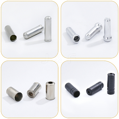 200Pcs 4 Style Nylon & Plastic & Aluminium Alloy & Brass Bike Brake Cable End Caps FIND-CA0005-48-1
