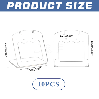 Acrylic Slant Bacl Earring Display Stands EDIS-WH0031-28A-02-1