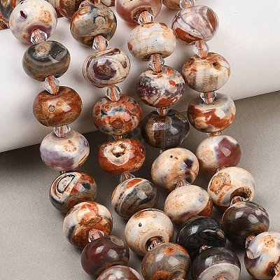 Natural Fire Crackle Agate Beads Strands G-K393-D01-10x14-1