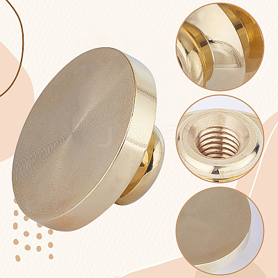 4Pcs 4 Styles Brass Blank Stamp Heads DIY-CP0009-48-1