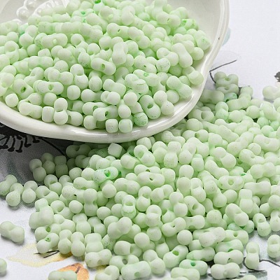 Macaron Color Opaque Frosted Glass Seed Beads SEED-K009-12B-06-1