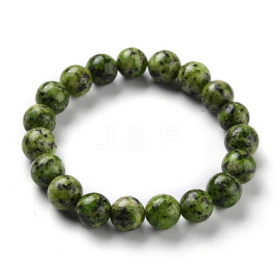 Dyed Natural Jade Beads Stretch Bracelets BJEW-G633-C-1