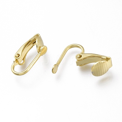 Brass Clip-on Earring Findings X-KK-Z007-30G-1
