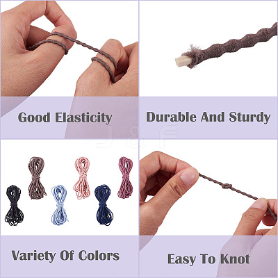 30M 6 Colors Polyester Elastic Cords EC-TA0001-07D-1