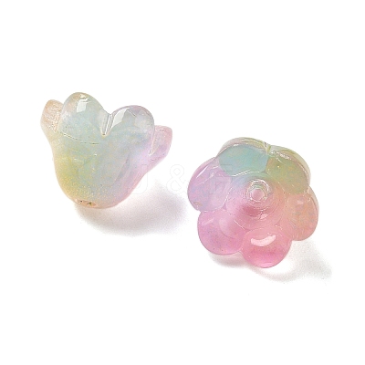 Transparent Glass Beads Caps X-GLAA-B028-01H-1