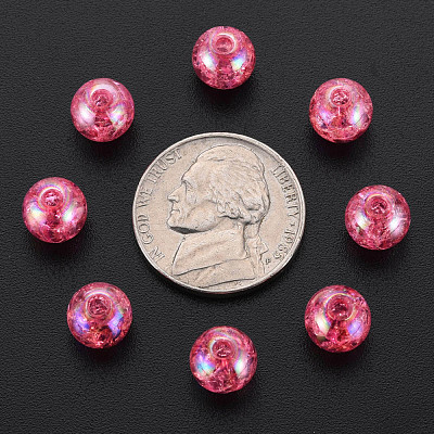 Transparent Crackle Acrylic Beads MACR-S373-66-L02-1