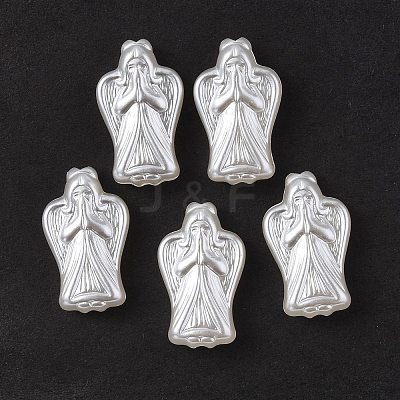 ABS Plastic Imitation Pearl Beads X-OACR-P007-68-1