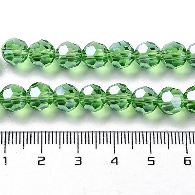 Electroplate Glass Bead Strands EGLA-R015-8mm-14-1