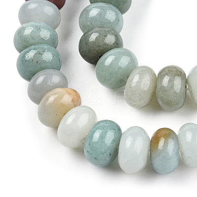 Natural Flower Amazonite Bead Strands G-R408-5x8-04-1