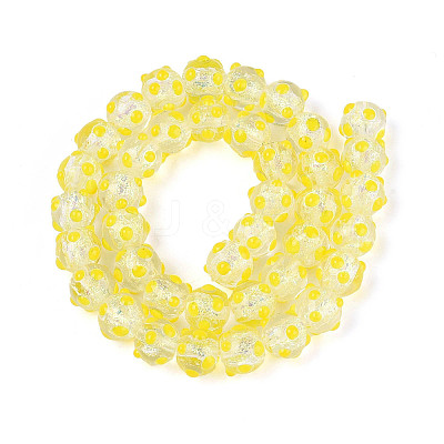 Handmade Foil Lampwork Beads Strands FOIL-T008-02G-1