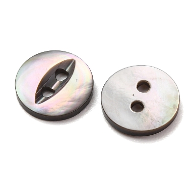Cat Eye Style Natural Black Lip Shell Buttons SH-CBAA69B-01B-1