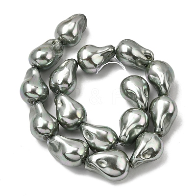 Electroplate Opaque Glass Imitation Pearl Beads Strands EGLA-K063-01D-1