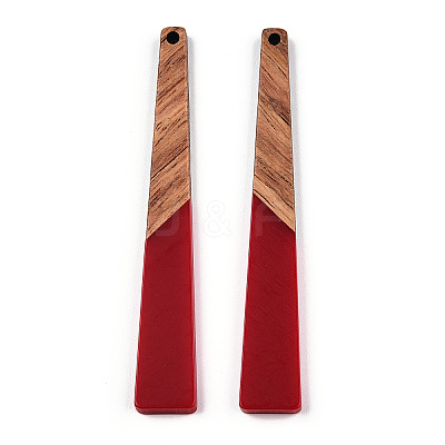 Opaque Resin & Walnut Wood Big Pendants RESI-TAC0017-46-C05-1
