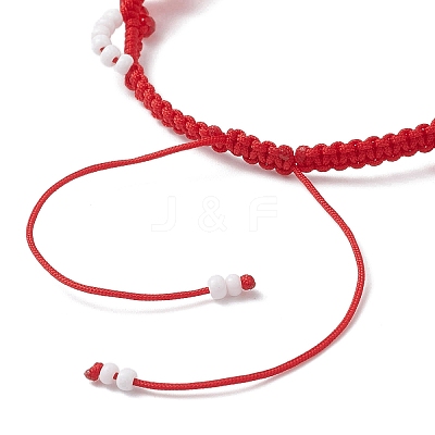 Glass Seed Beads Braided Beaded Bracelets for Women BJEW-MZ00215-04-1