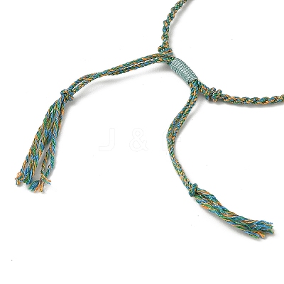 Braided Cotton Cord Bracelet Making MAK-L043-02G-11-1