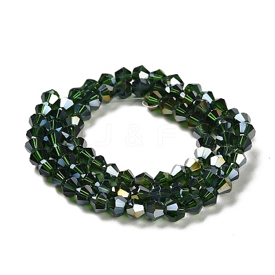 Transparent Electroplate Glass Beads Strands GLAA-F029-2mm-A25-1