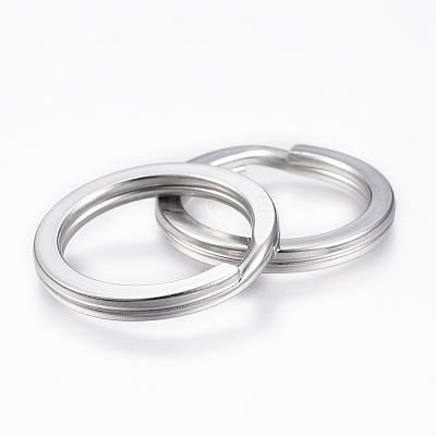 Tarnish Resistant 304 Stainless Steel Split Key Rings STAS-P177-1.8x25mm-P-1