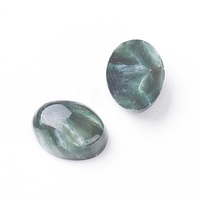 Natural Seraphinite Cabochons G-E557-04A-1
