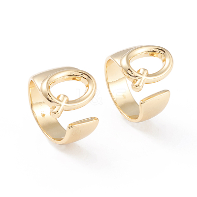 Brass Cuff Rings X-RJEW-L097-06Q-1