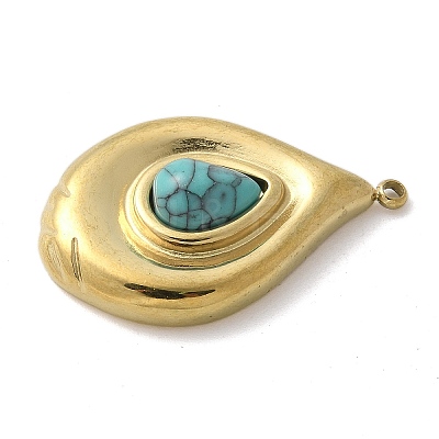 Synthetic Turquoise Pendants STAS-L277-12G-04-1