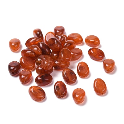 Oval Imitation Gemstone Acrylic Beads OACR-R052-11-1