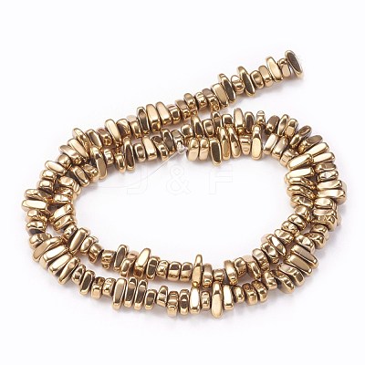 Electroplated Non-magnetic Synthetic Hematite Beads Strands G-P367-G04-1