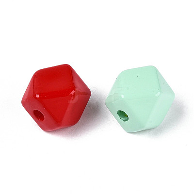 Baking Paint Opaque Acrylic Beads OACR-N142-09-1