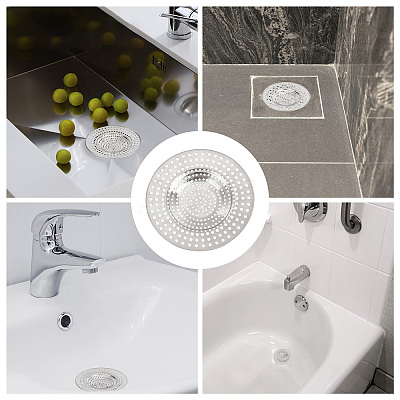201 Stainless Steel Drain Hair Catchers AJEW-WH0020-45-1