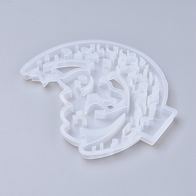 Halloween DIY Crescent Ghost Silicone Molds DIY-I034-03-1