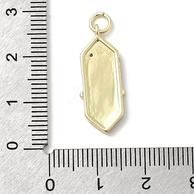 Brass Micro Pave Cubic Zirconia Pendants KK-A278-07G-01-1