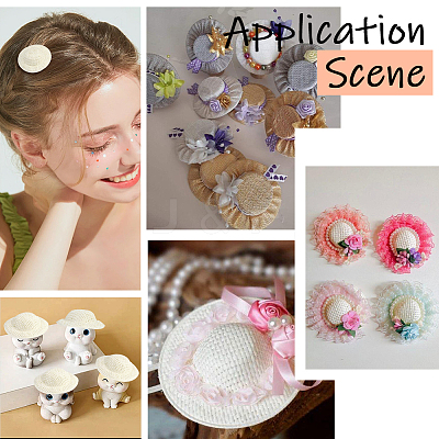 40Pcs Mini Cloth Doll Hats AJEW-SC0031-34B-1
