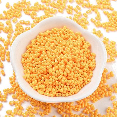 Baking Paint Glass Seed Beads SEED-A033-04K-1