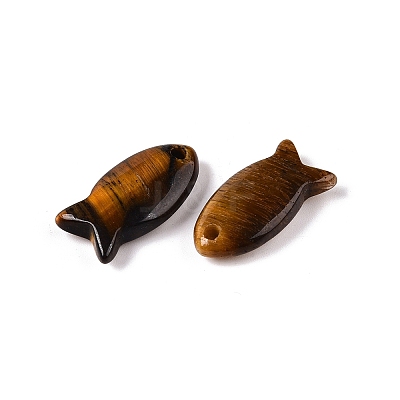 Natural Tiger Eye Pendants G-N342-106H-1