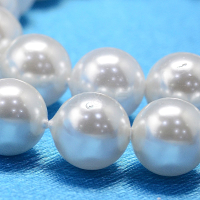 Round Shell Pearl Bead Strands BSHE-L011-10mm-A013-1