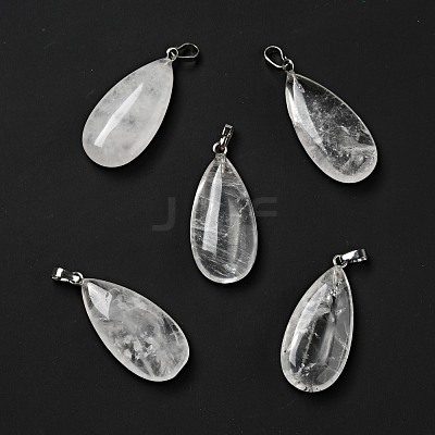 Natural Quartz Crystal Pendants G-P474-01P-15-1