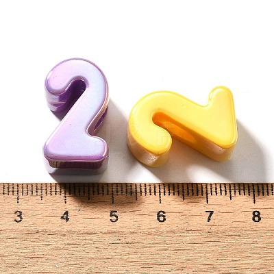 UV Plating Opaque Acrylic Beads SACR-Z007-02C-1